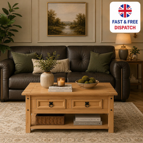 Solid pine coffee table - table, 2