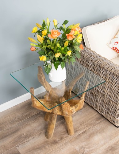 60cm reclaimed teak root - root, glass