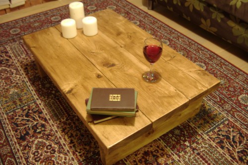 Coffee table rustic chunky - rustic,