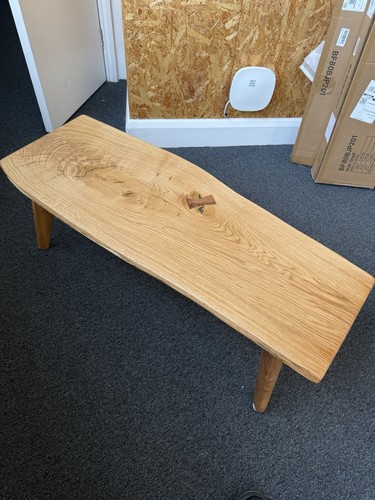 Slice wood oak coffee table - wood,