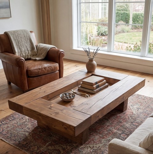 Coffee table handmade rustic - coffee,