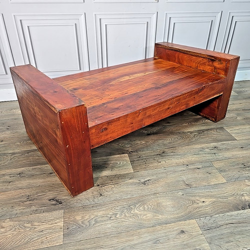 Rustic chunky coffee table - coffee,