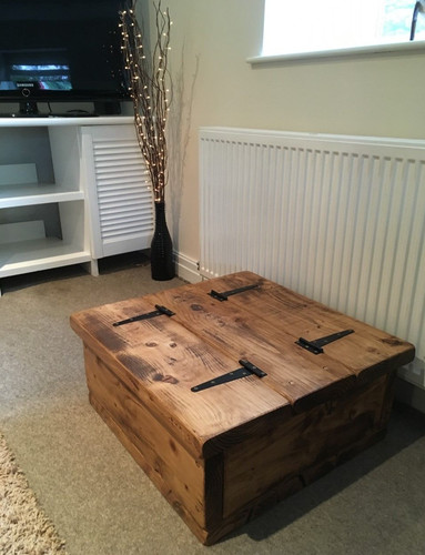 Square storage coffee table - storage,