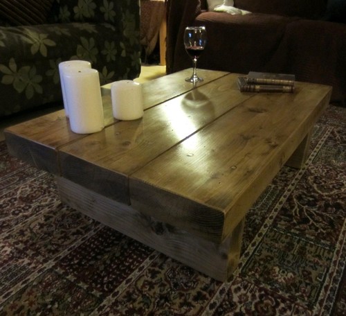 Coffee table rustic extra - coffee,